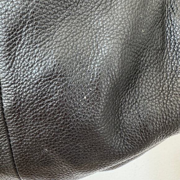 Kenneth Cole Black Leather Hobo Slouchy Shoulder Flap Bag-Chain Strap Boho Chic - Picture 14 of 15